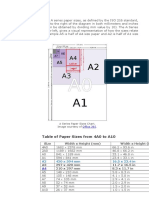 The Dimensions of The A Series Paper Sizes