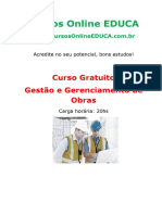 Curso Gestão e Gerenciamento de Obras