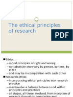 Ethical Principles of Research