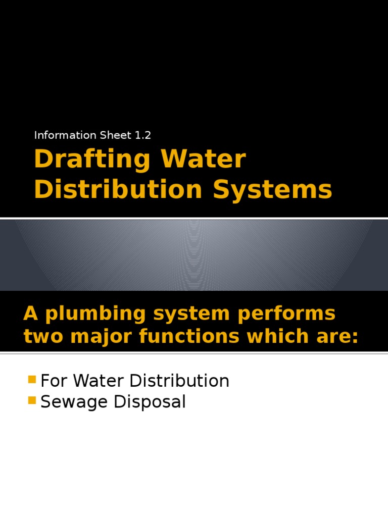 Water Distribution System Drafting Guide | PDF