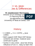 C++ vs. Java: Similiarities & Differences: Dr. Jeyakesavan Veerasamy