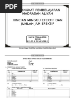 RINCIAN EFEKTIF FIQIH MA Kelas X, 1-2