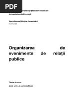 Organizarea de Evenimente de Relatii Publice