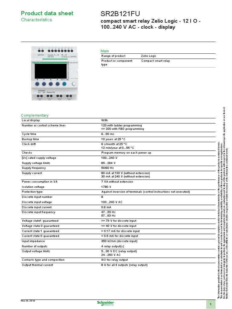Zelio Logic SR2B121FU | Relay | Components
