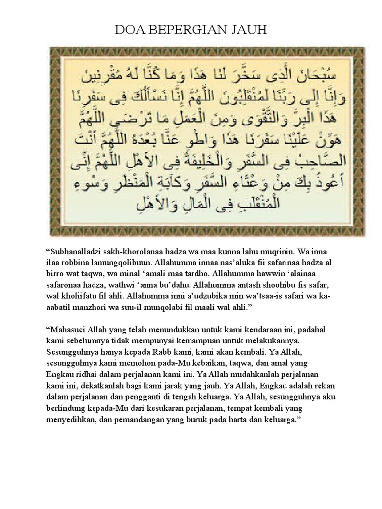 Doa Bepergian