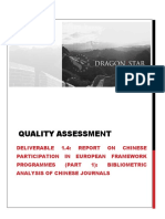 Report on Chinese participation in European framework programmes (part 1)