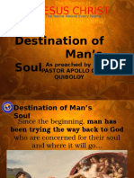 Lesson 1 - Destination of Man's Soul