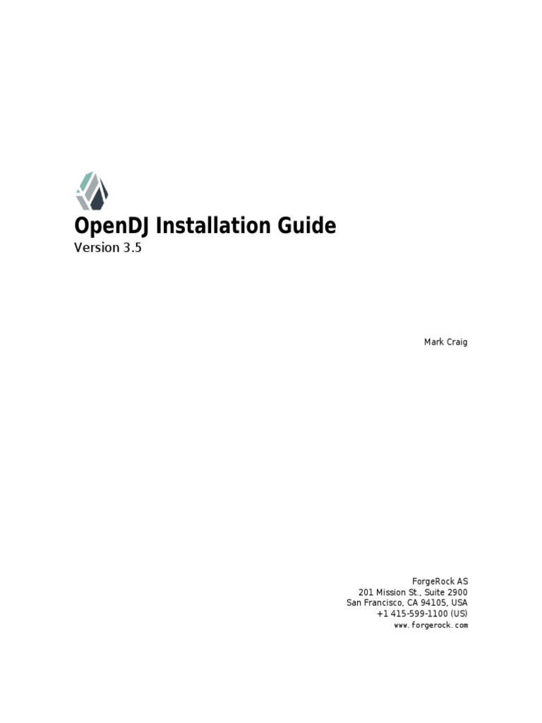 OpenDJ 3.5 Install Guide | PDF | Transport Layer Security | Typefaces