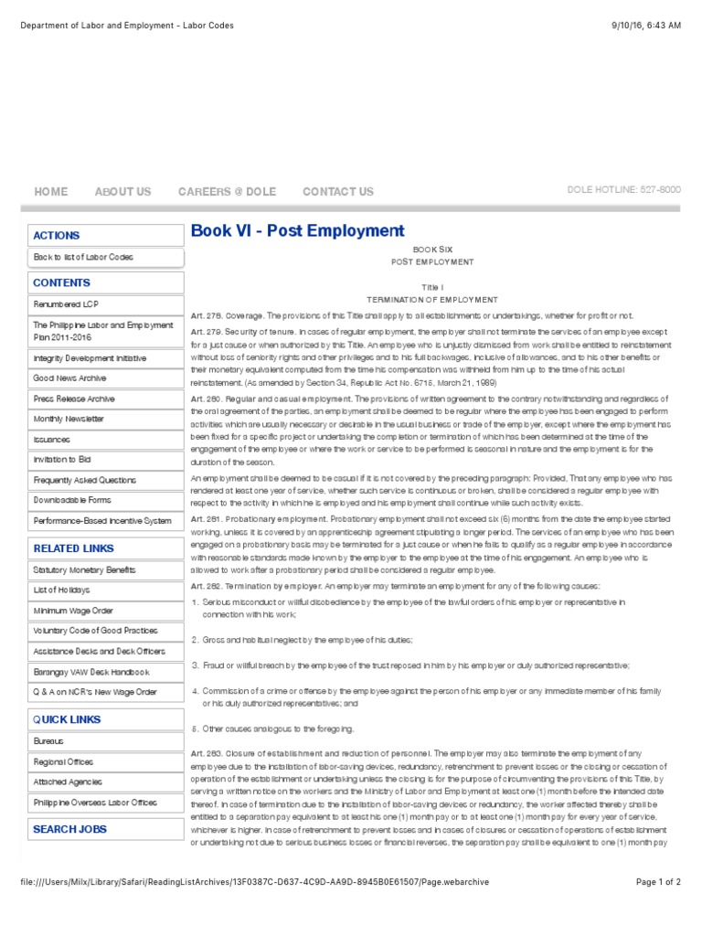 Labor Code Book VI United States Labor Law Collective Bargaining