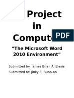 Microsoft Word 2010 Project Environment