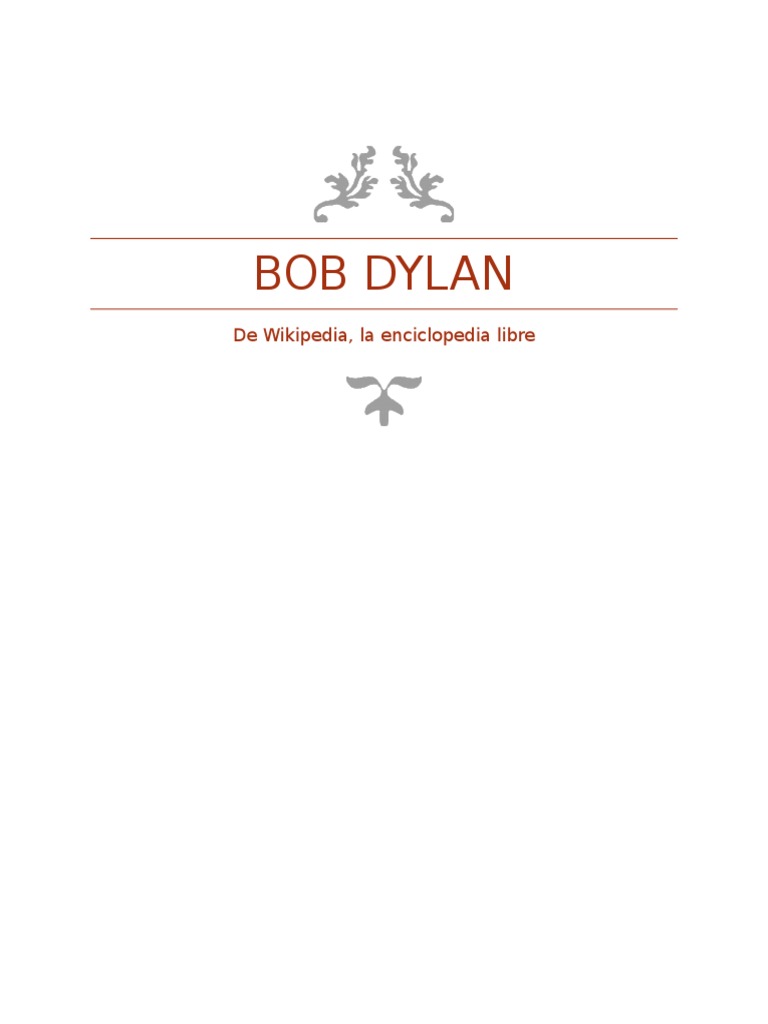 Queines y Cuando - Salzano 2008, PDF, Bob Dylan