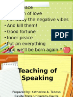 The Teaching of Speaking