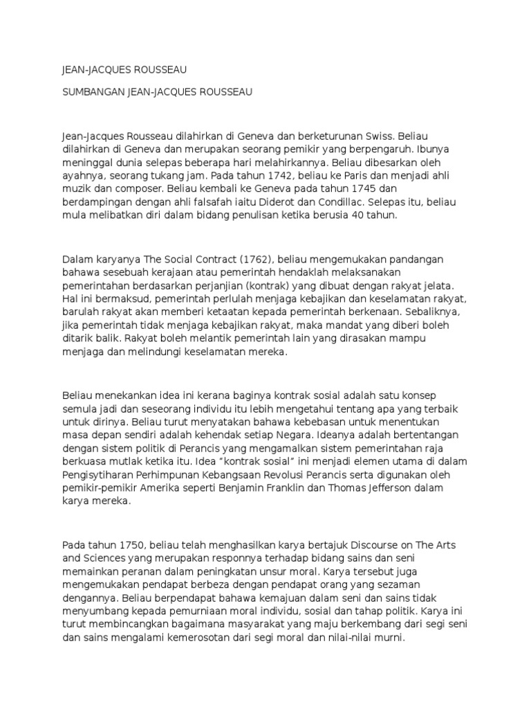Jean Jacques Rousseau Pdf
