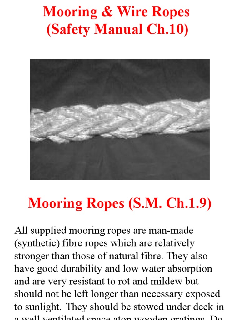 Mooring & Wire Ropes PDF Rope Wire