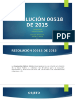Resolución 00518 de 2015