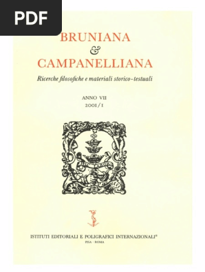 Bruniana Campanelliana Vol 7 No 1 2001pdf - 