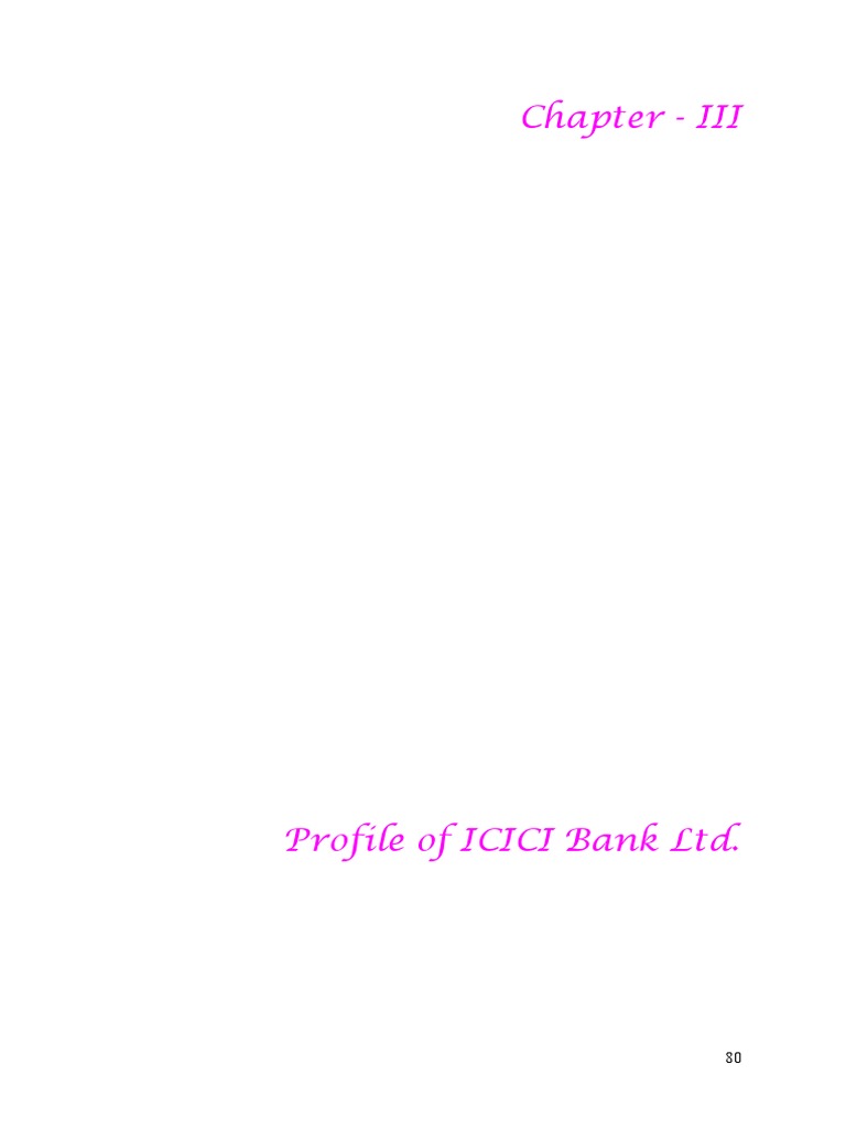 Icici Bank Microfinance Banks