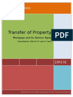 Mortgage and Its Various Types Under Tra