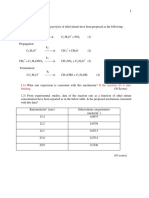 Quiz I: If The Reaction (3) Is Rate-Limiting