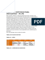 Plano de Estudos para Iniciantes