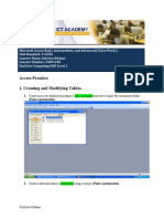 Access Practice: 1. Creating and Modifying Tables