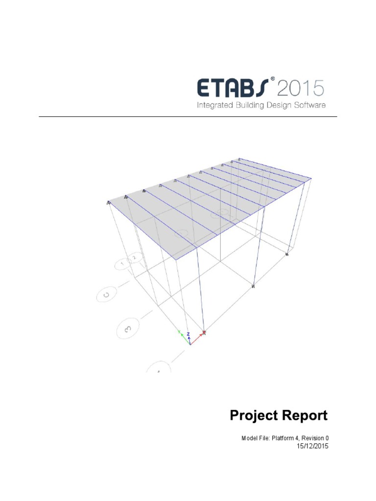 ETABS Model Report: Analysis & Design | PDF