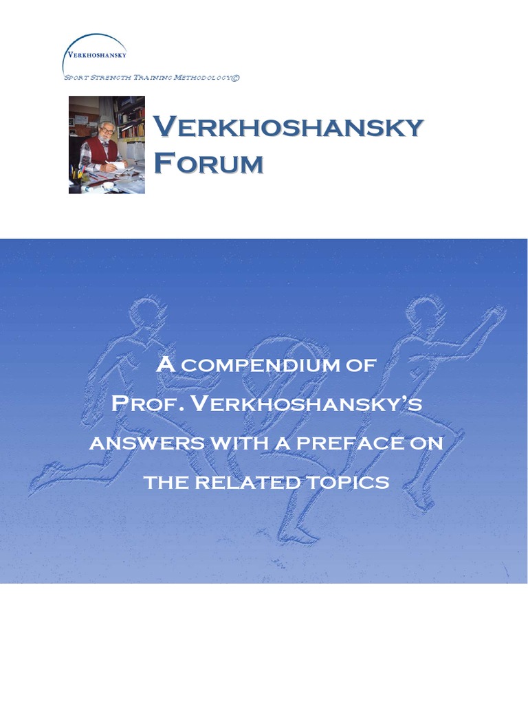 Verkhoshansky Forum Answers Track And Field Physical Exercise