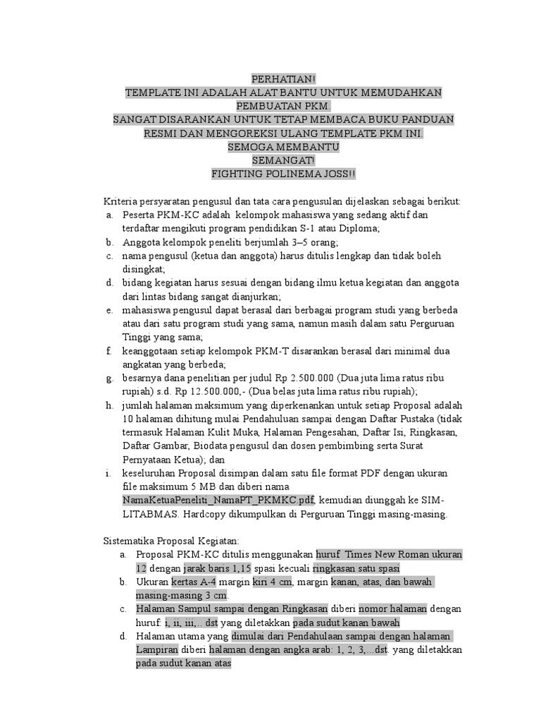 Panduan Proposal PKM Karsa Cipta 2023 | PDF | Karier & Perkembangan | Seni