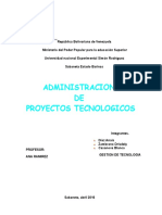 Administración de Proyectos Tecnológicos Venezuela