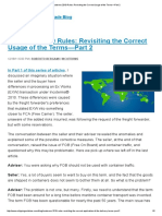 Incoterms 2010 Rules - Revisiting The Correct Usage of The Terms - Part 2