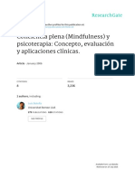 Conciencia Plena (Mindfulness) y Psicoterapia- Concepto, Evaluación y Aplicaciones Clínicas