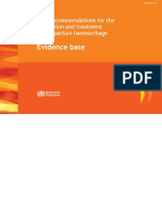 Who - Recomendation For The Prevention and Treatment of Postpartum Hemorrhage Evidance Based