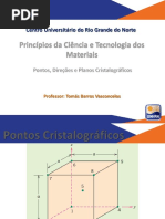 Aula 3 - Pontos, Direcoes e Planos Cristalograficos