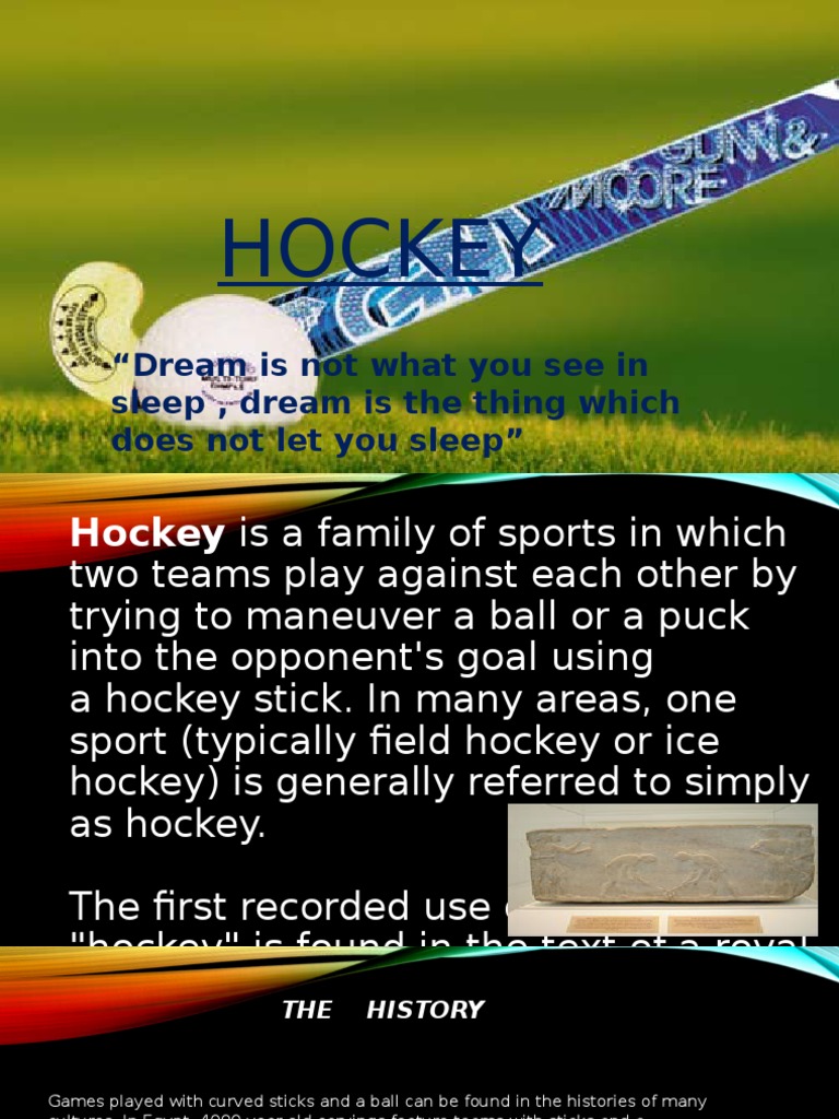 Hockey "Dream Is Not What You See in Sleep, Dream Is The Thing Which