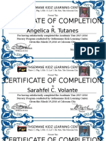 Certificate of Completion: Angelica R. Tutanes