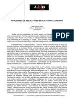 HORIZONTES DE INNOVACIÓN EN EDUCACIÓN SECUNDARIA