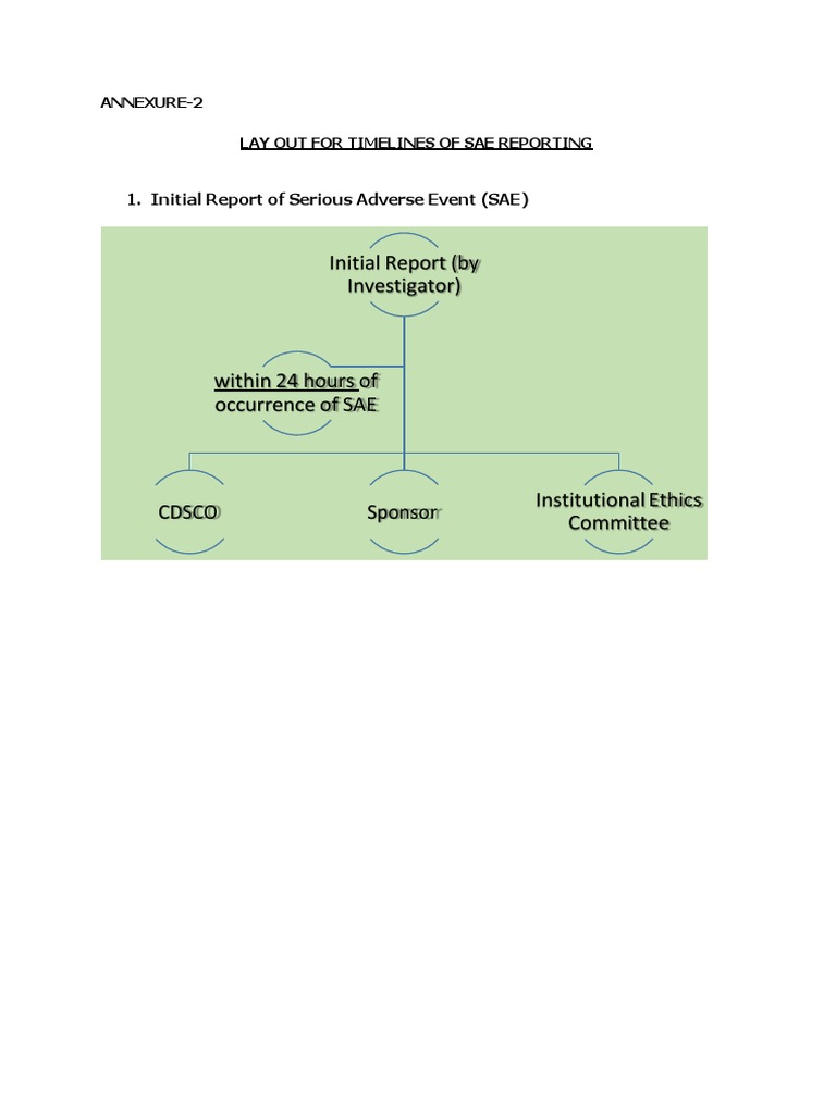 SAE Reporting Timelines Overview | PDF | Finance & Money Management