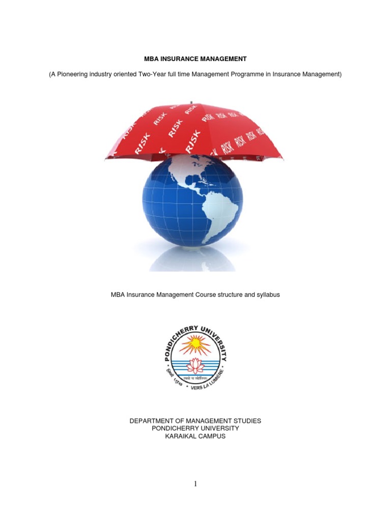 Insurance Introduction PDF For MBA Insurance Life
