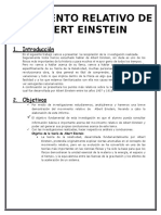 Movimiento Relativo de Albert Einstein