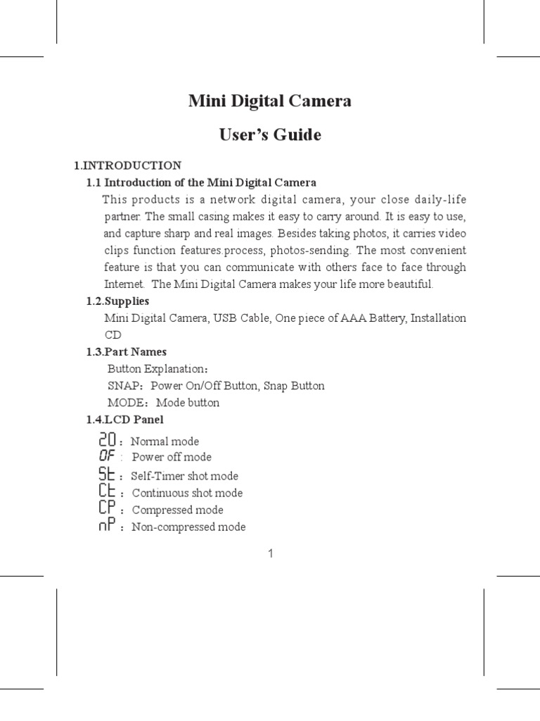 Innovage Mini Digital Camera Manual PDF Digital Camera Video