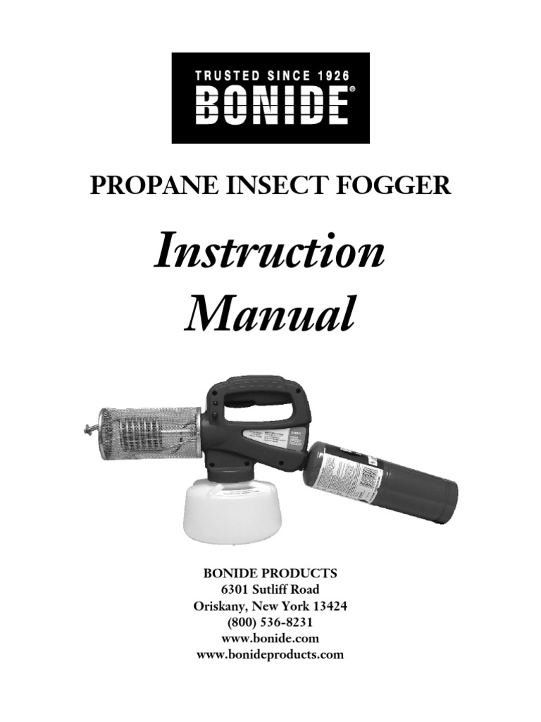 Instruction Manual: Propane Insect Fogger | PDF | Propane | Hvac