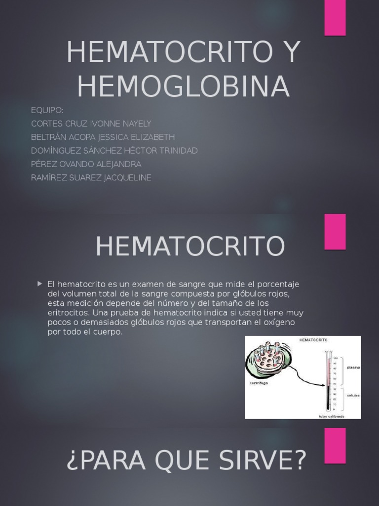 Hematocrito y Hemoglobina | Sangre | Anemia