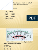 (Volt, Ohm, Milli Amper Meter) : TESTER - Reading The Scale of V.O.M