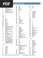 Progress Test Answer Key: Unit 1