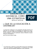 Educación A Distancia, Como Una Estrategia Educativa