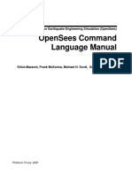 Opensees Command Language Manual: Open System For Earthquake Engineering Simulation (Opensees)