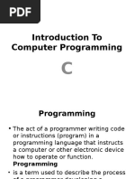 C Programming (Brief Notes)