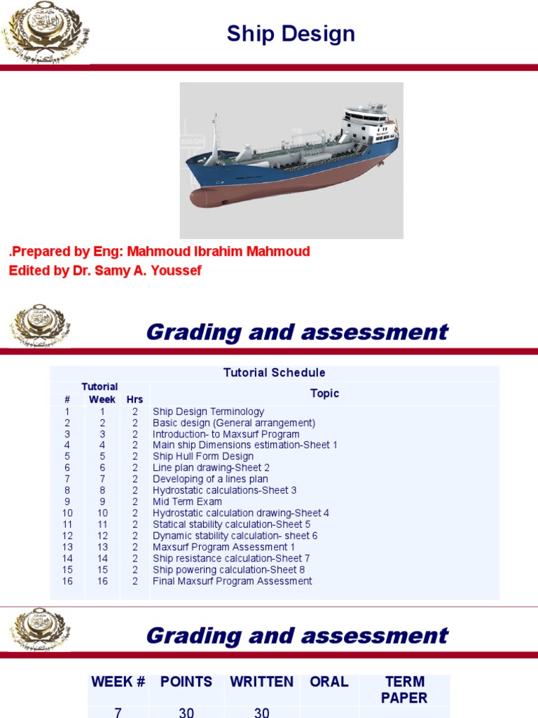 Tut.1 Ship Design Terminology and General Arragment2 PDF Tonnage