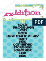 Addition Vocab Sign