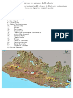 Nombre de Los Volcanes y Activada Volcanica de El Salvador